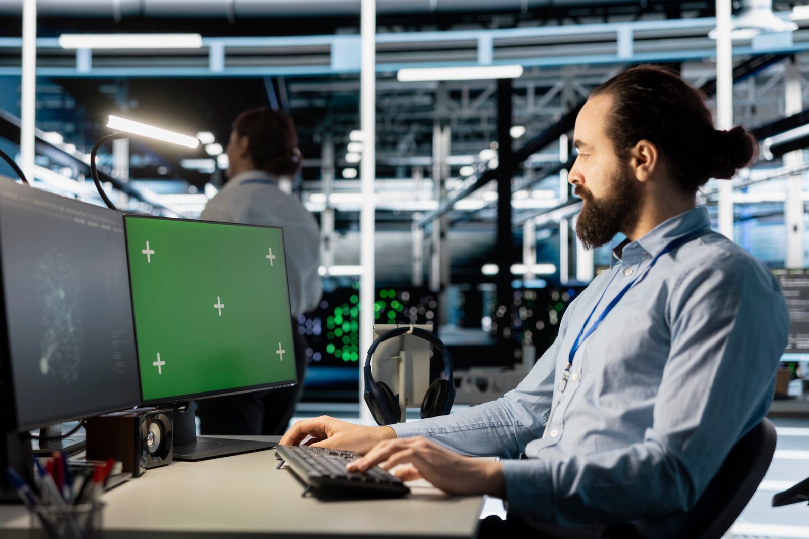 engineer in data center